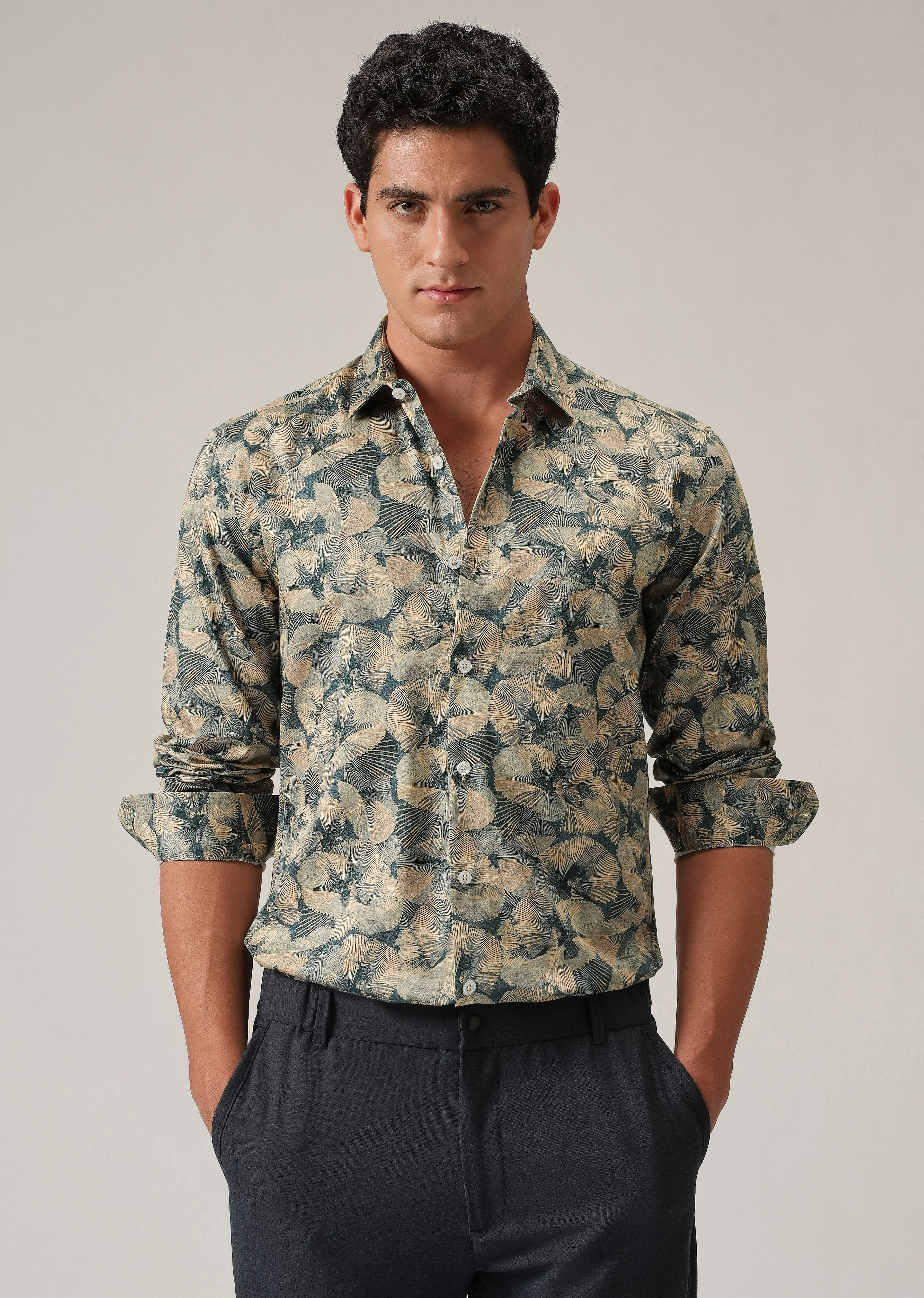 Brushstroke Circle Print Shirt