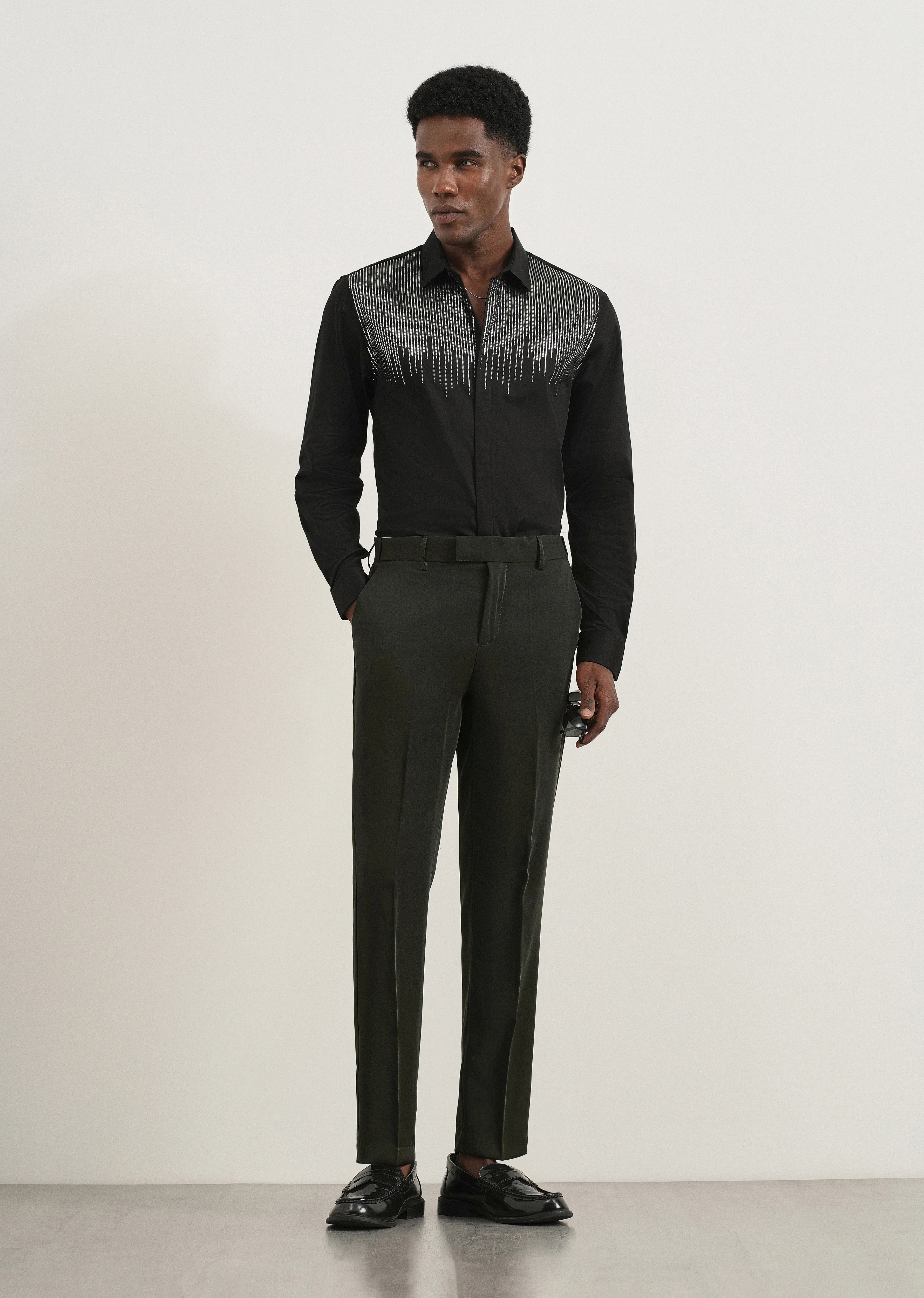 Dark Olive Flex Waist Slim Fit Trouser - Image 6