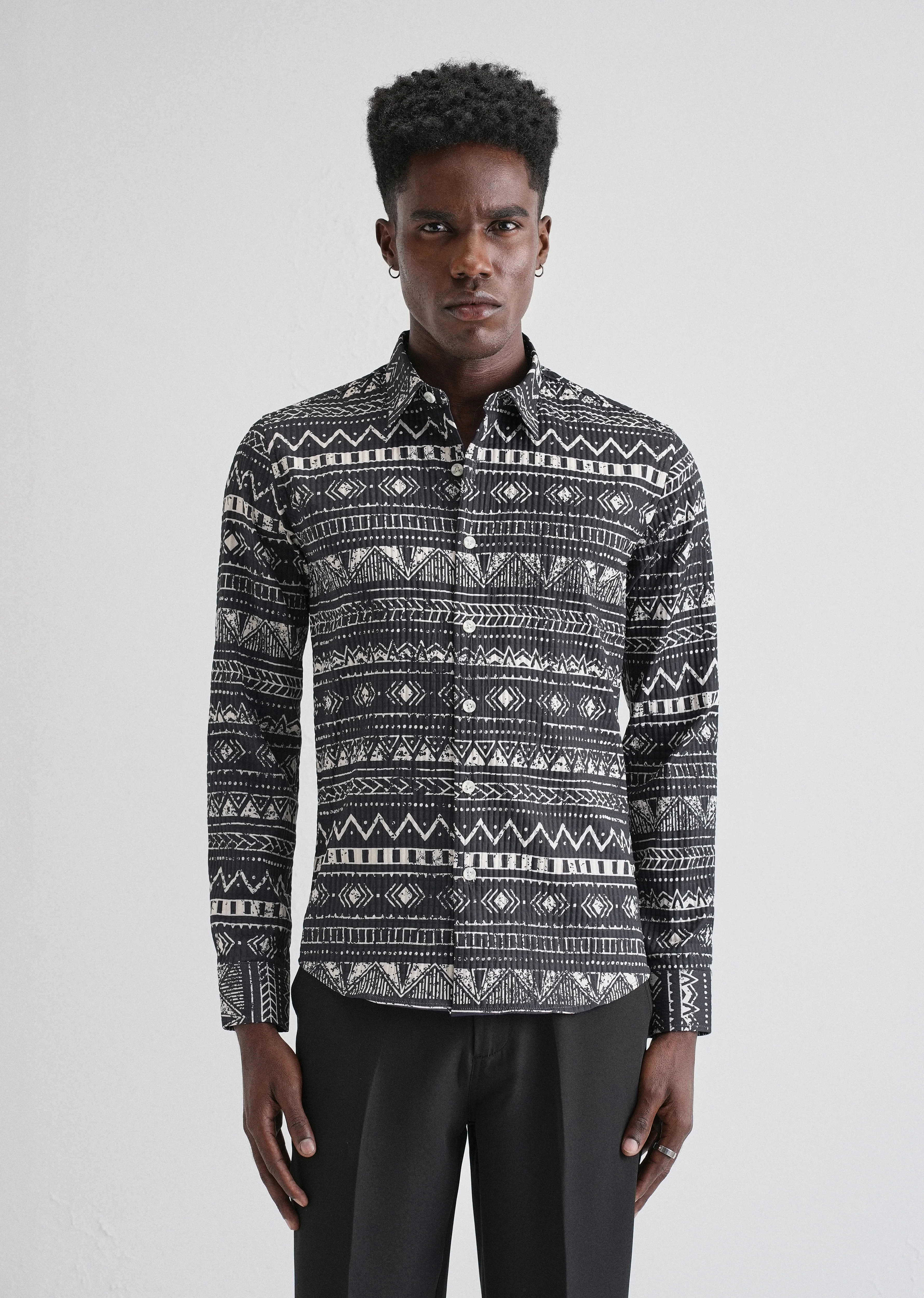 Mystic Maze Black Puff Shirt - Image 3