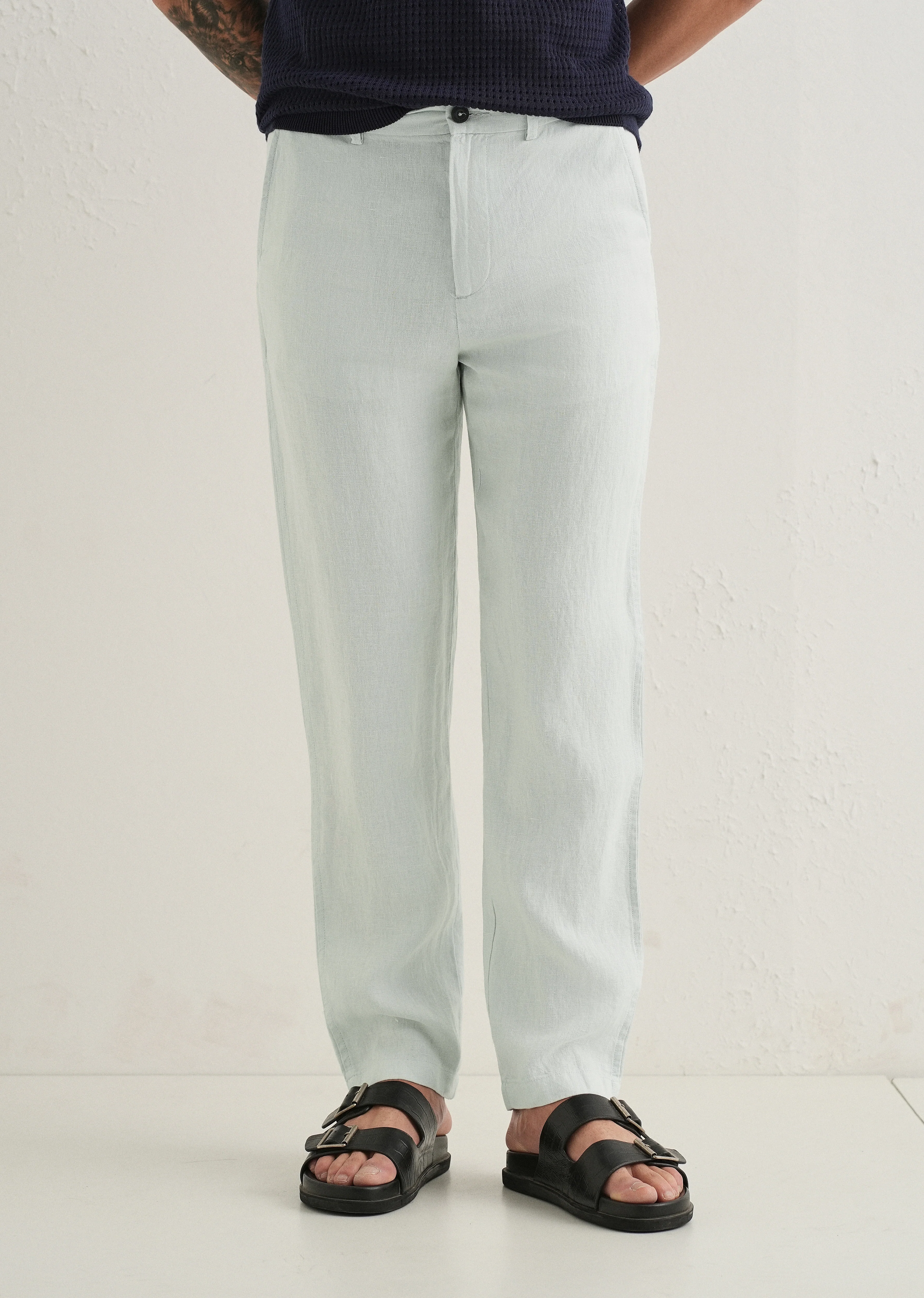 Pastel Blue Linen Pant