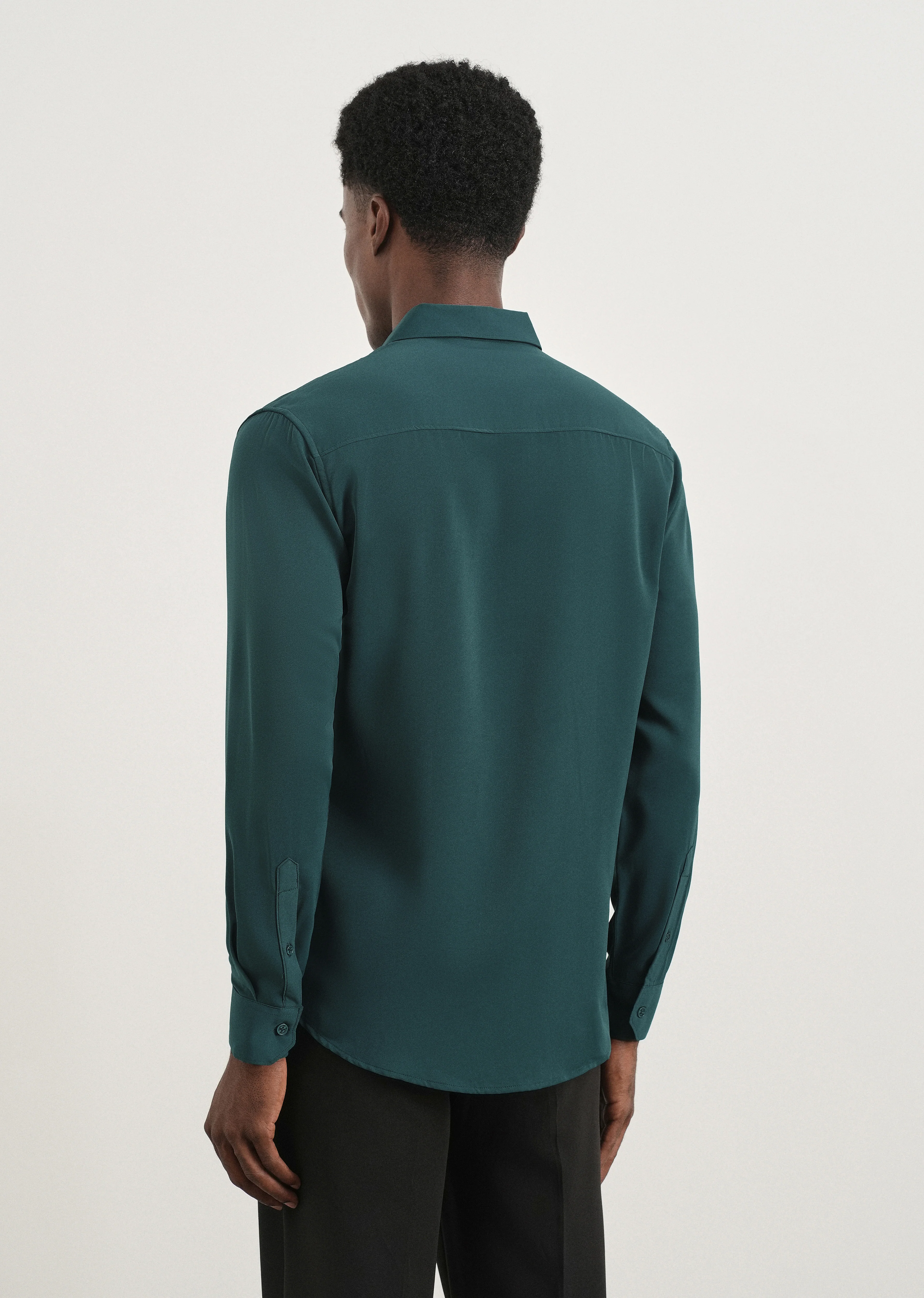Teal Green Fluid Soft Shirt - Image 2
