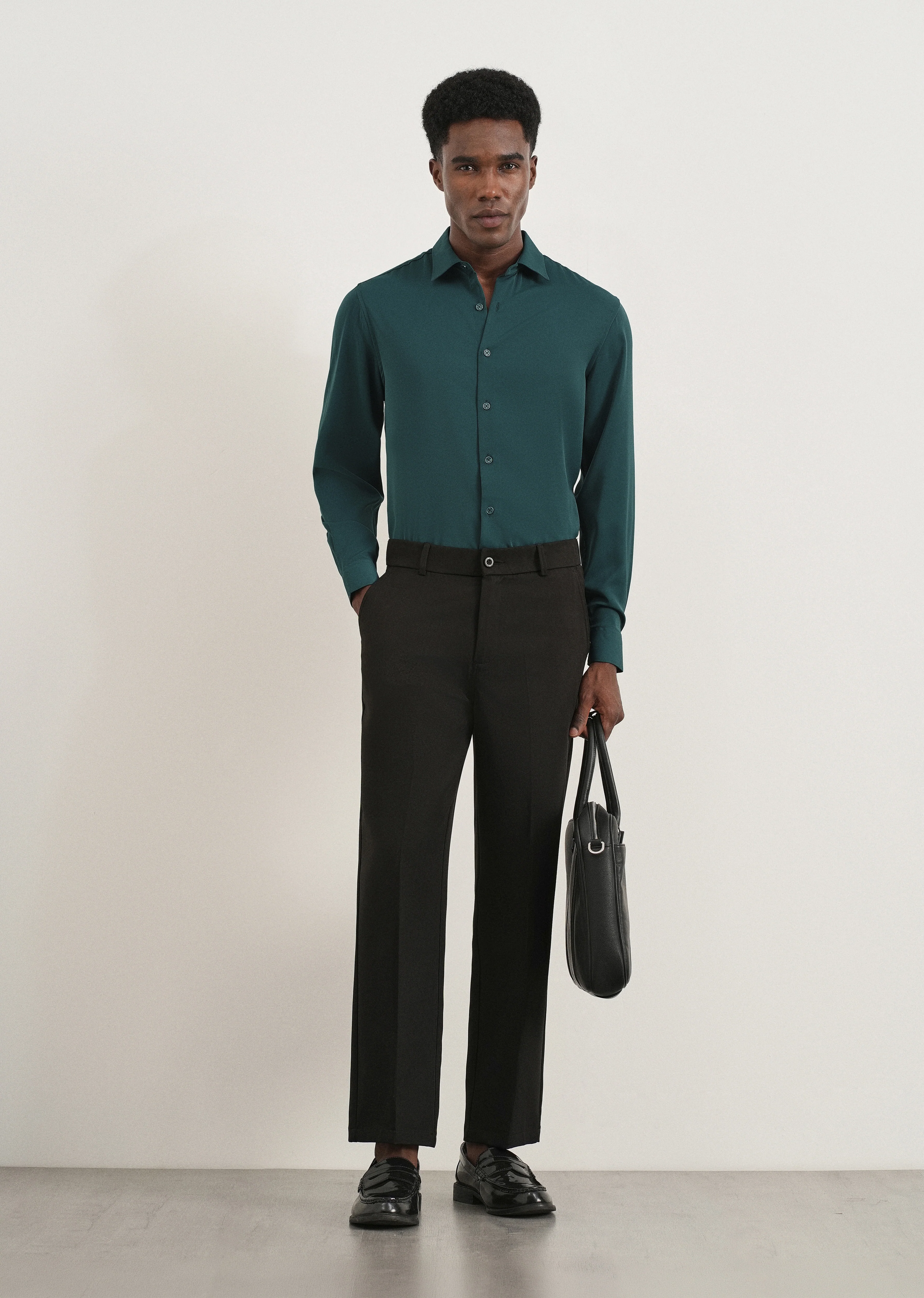 Teal Green Fluid Soft Shirt - Image 6